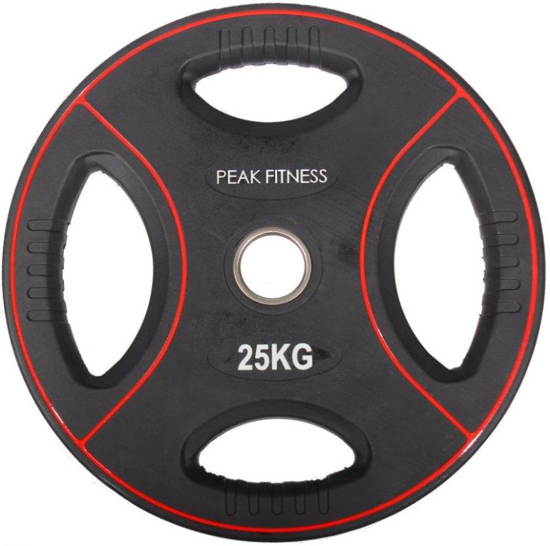 Peak Fitness 25 kg 50 mm vgtskive Poly Urethane