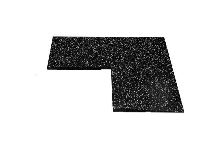 Connect tile 20mm hjrne - Sort med nister