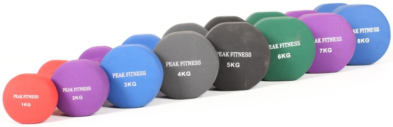 Peak Fitness Neopren Hndvgtst 1-8 kg.
