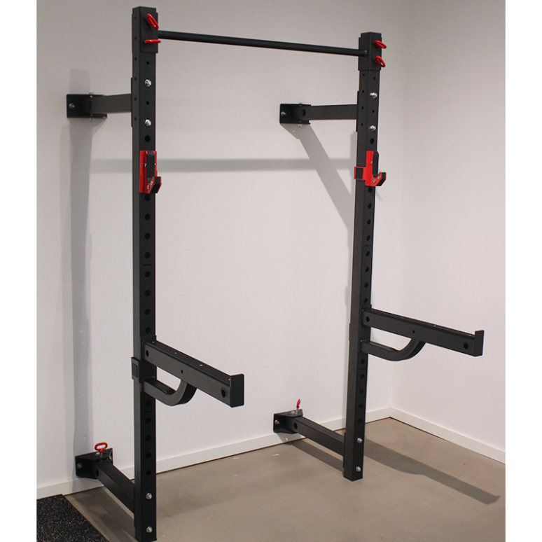 Peak Fitness Foldbar Squat Rack + Safety Arms
