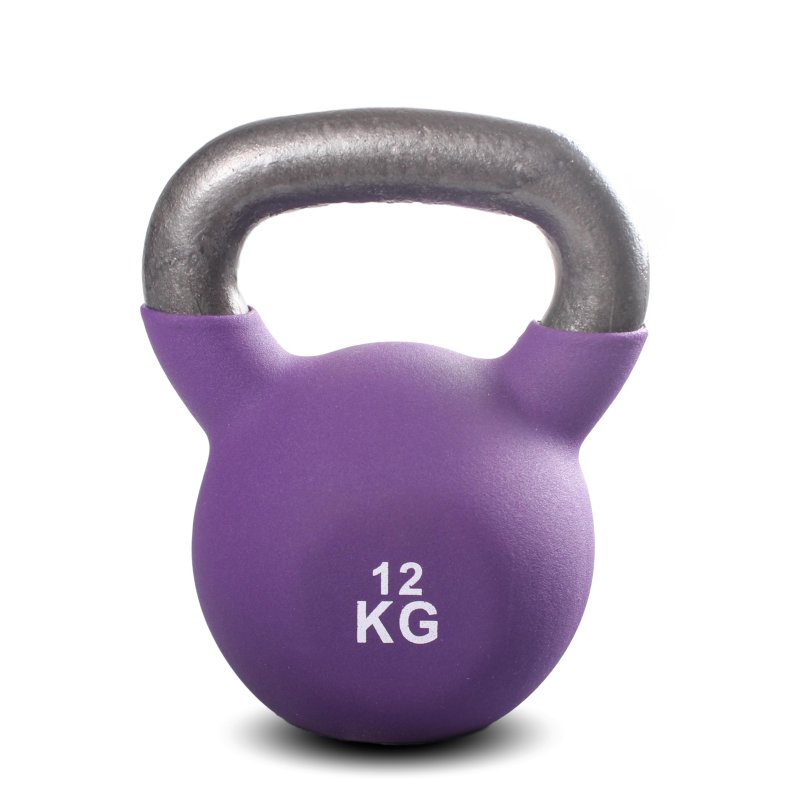 Kettlebell 12 Kg – Rasberry, Mit Gummifuß, Für Home Fitness & Krafttraining