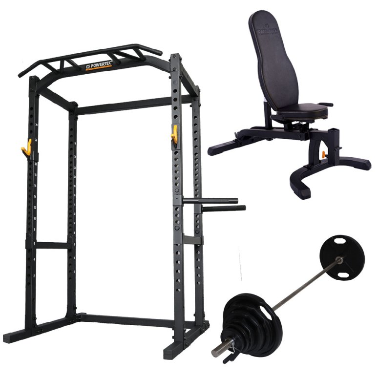 Powertec Power Rack m. 125 kg. Sort Ol vgtst